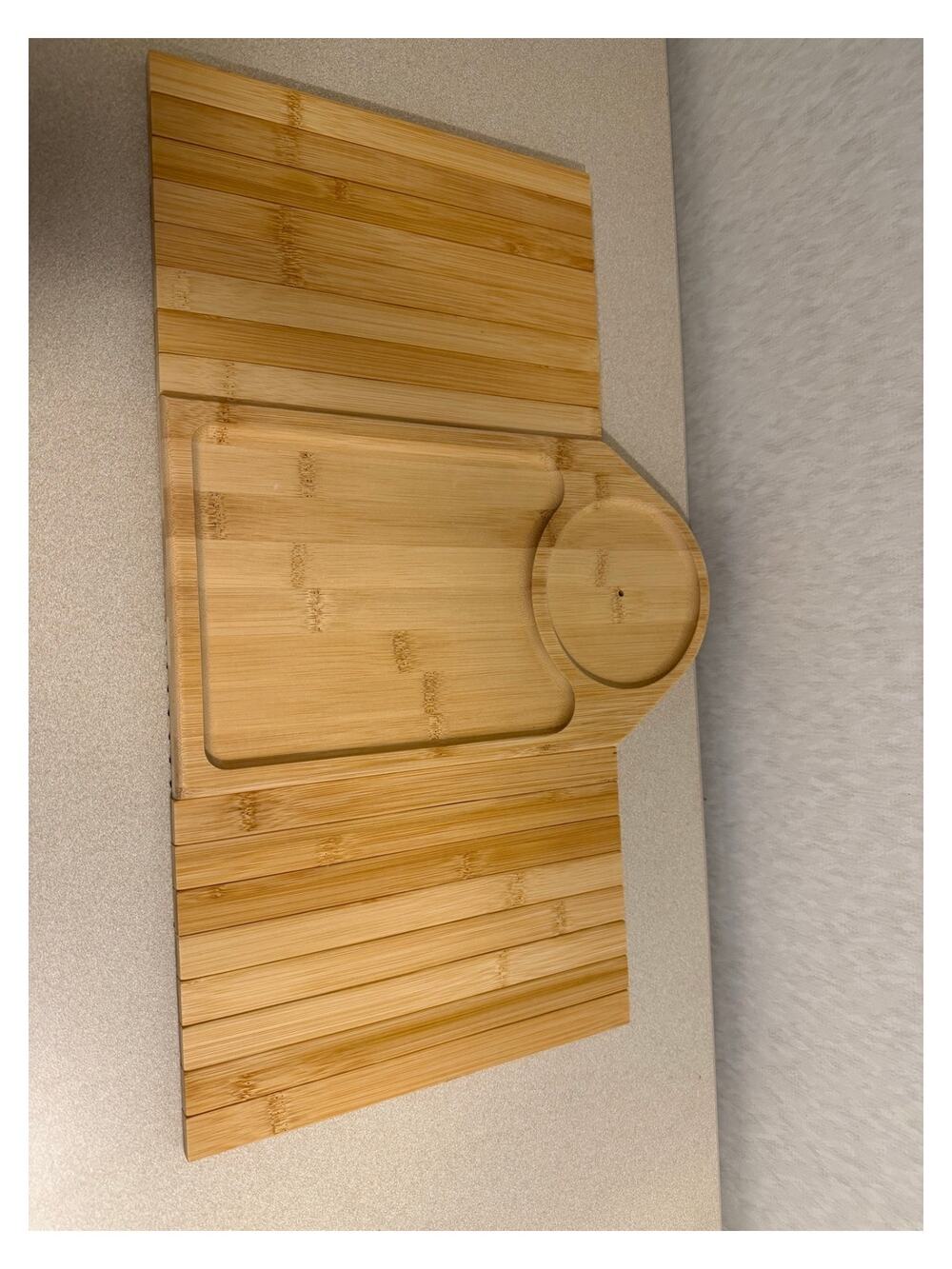 Bamboo Lap Desk Bed Tray with Cup Holder Cushioned Pillow Base Laptop Tablet